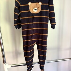 Carter's Black and Brown Footies One Piece